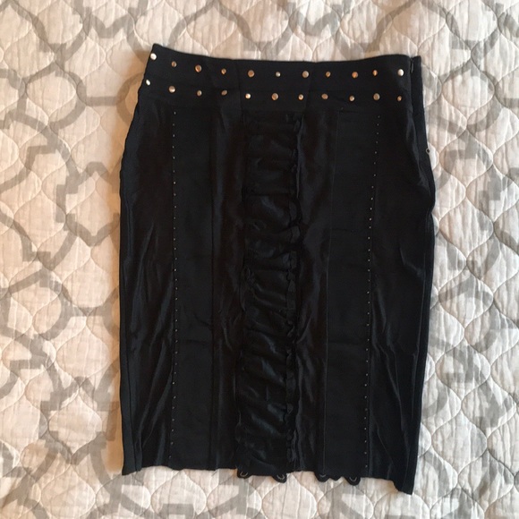 Beaded Marciano Pencil Skirt - Picture 2 of 6